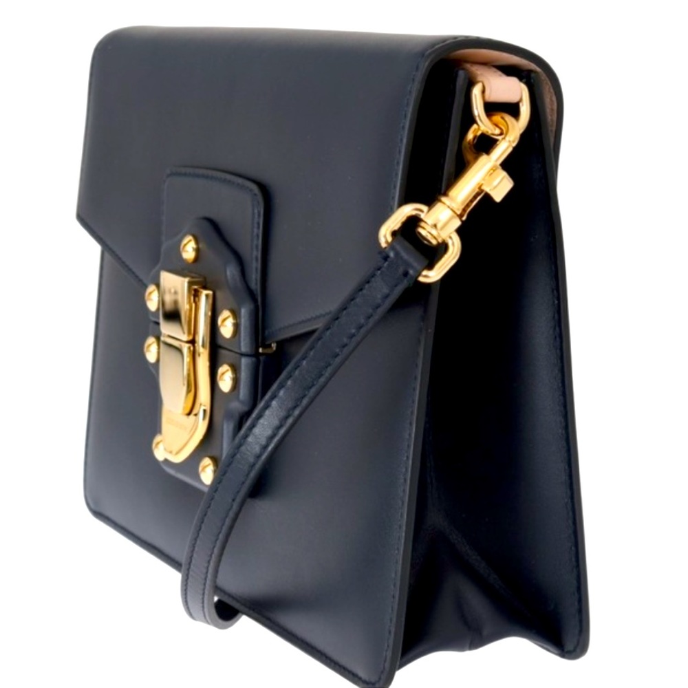 Dolce & Gabbana Blue Leather Lucia Handbag